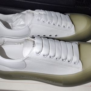 Alexander McQueen 667819W4MVW WHITE/KHAKI sneakers size 42 (11.5-12)